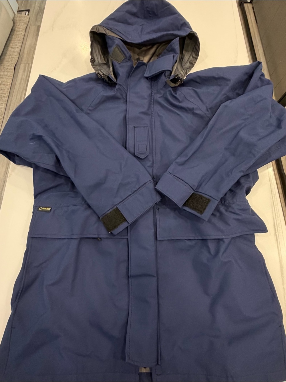 GORE-TEX Propper Men's Hooded parka foul weather navy blue medium short